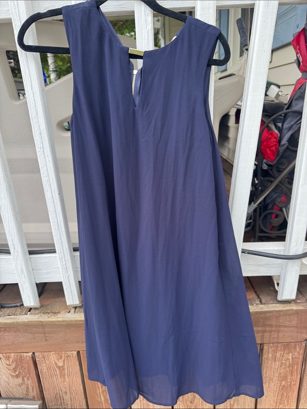 Signature Navy Sleeveless Mini Dress